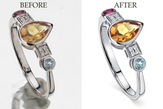 do high end jewelry photo retouch looking premium quality