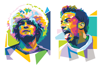 draw a wpap pop art portrait of your photo