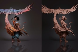 do 3d modeling, 3d character, 3d rendering, 3d sculpting, 3d animation, nft art