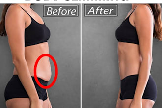 do body and face slimming reduce double chin in photoshop