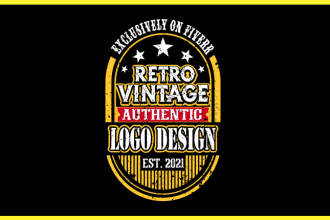 design creative modern minimalist retro vintage custom logo