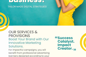 design awesome looking web banner, flyer, fb ads and cover