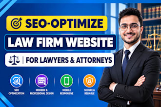 design SEO friendly law firm website for lawyers and attorneys
