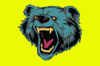 design outstanding bear logo with express delivery
