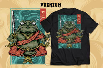draw japanese illustration for t shirt