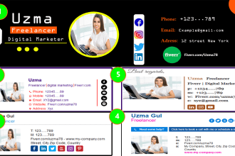 make unique ,clickable HTML email signature fast and perfect