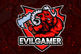 create a unique mascot logo for esports, twitch, and youtube