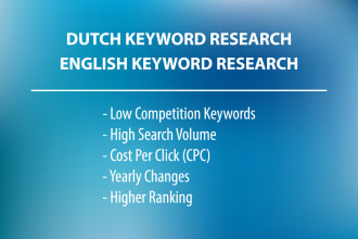 do dutch and english keyword research for better SEO and google rankings