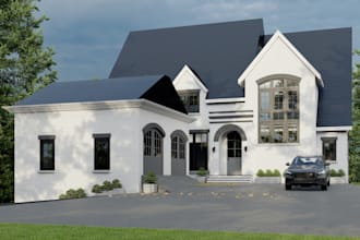 do 3d architectural visualization, 3d exterior renders, interior house design