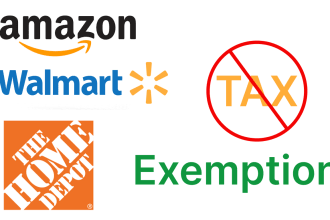do amazon, walmart, and home depot tax exemptions in all states