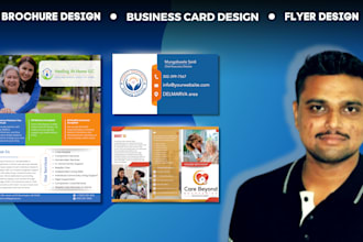 design homecare brochure, flyer, and logo