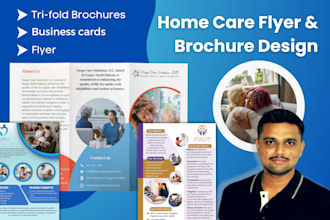 design homecare brochure, flyer, and logo