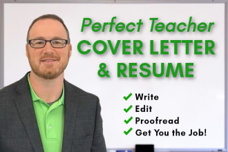 write a perfect teacher cover letter and resume