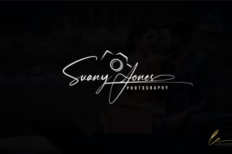 design handwritten photography logo watermark or signature