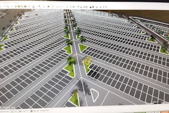 design road with long sections, profiles and details