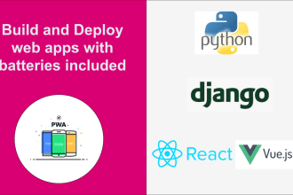 build web apps with django, python, vuejs and react