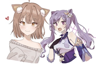 draw your oc or fanart character in my anime style for you