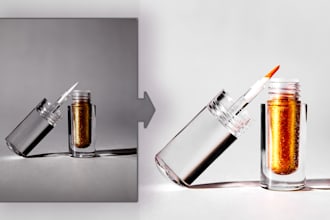 retouch and design product photo mockups in photoshop