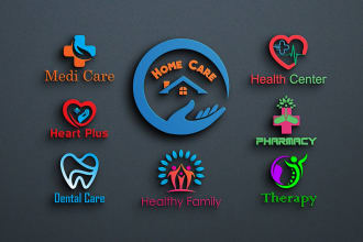 do medical pharmacy, fitness wellness,clinic dental, healthcare homecare logo