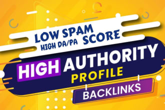 580 HQ profile backlinks, high da pa sites with live links