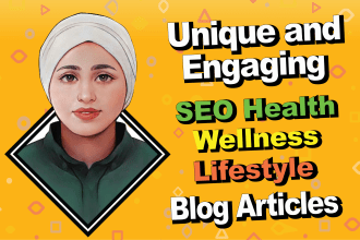 write SEO optimized health and fitness or beauty blog article