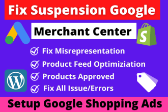 fix google merchant center and setup shopping ads
