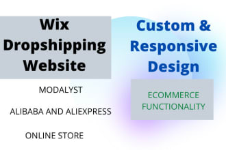create a responsive wix dropshipping website