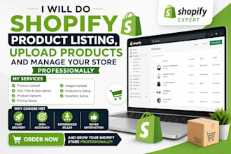 upload products to shopify store and store management