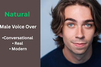 record a natural american male voice over