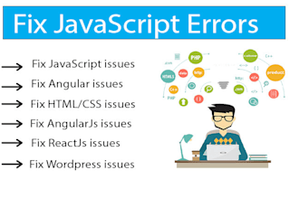 fix bugs in javascript, angular, reactjs, wordpress, HTML and CSS,