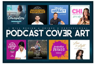 design a podcast cover art for you