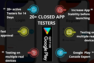 approve your 20 testers 12 testers app testing for 5 dollars