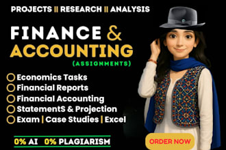 assist accounting, finance, assigned financial analysis report, excel projects