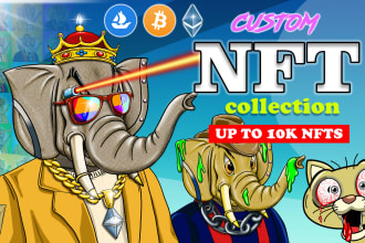 design and generate a unique nft art collection 1k 5k 10k