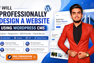 professionally design a website using wordpress cms