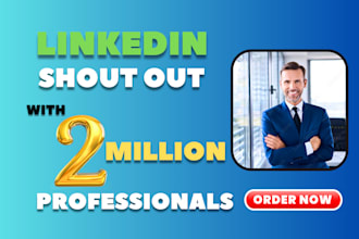 shoutout content with influence 2 million linkedin audience, promote, marketing