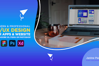 design a modern and professional website mockup in adobe xd, figma, or photoshop