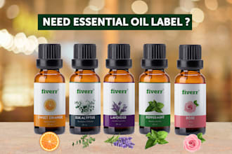 design any essential oil label and box professionally