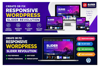 create or fix responsive wordpress slider revolution
