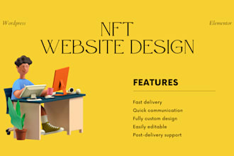 build crypto website, nft website or nft landing page design and redesign