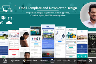 design professional email template, newsletter