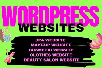 design spa, makeup, hair, cosmetic, fashion, and beauty salon wordpress websites