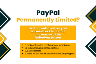 appeal to restore paypal permanent limitation