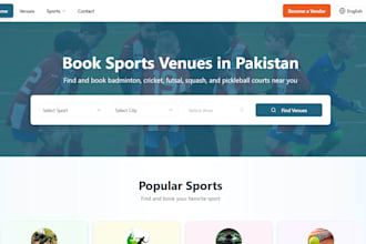provide a ready made sports court booking platform with full customization