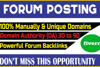 do provide 75 high quality forum posting backlinks