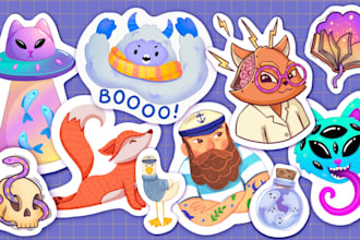design cute sticker or illustration for you