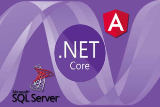 develop web application in net core and angular