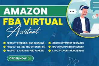 be your expert amazon fba virtual assistant, amazon store VA