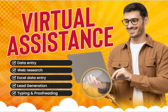 help with data entry, web research, and virtual assistance in german