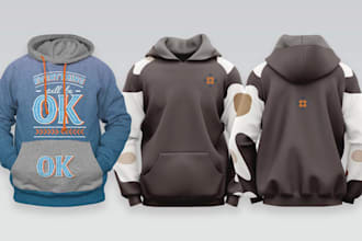 design creative streetwear and hoodies by logo or pattern